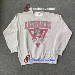 Vintage University of Arkansas Razorbacks Sweatshirt, Retro Razorbacks Shirt Tee